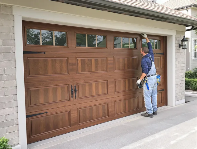 Custom garage door showcase by Tiverton Garage Door Repair in Tiverton