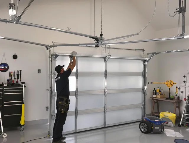 Tiverton Garage Door Repair certified team performing precision garage door installation in Tiverton
