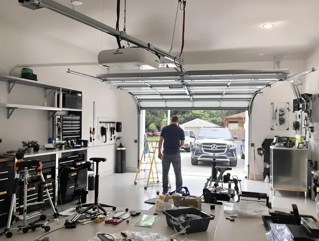 Garage door opener installation by Tiverton Garage Door Repair in Tiverton