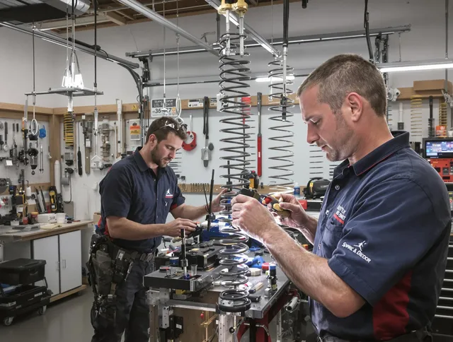 Garage door spring repair service by Tiverton Garage Door Repair in Tiverton